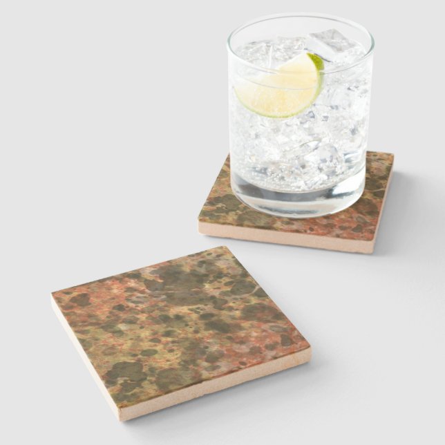 Rustic Marble Drink Coasters (Side)
