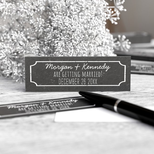 Rustic Mariage Mini Enregistrer Le Pack Dates 100 (Pack of 100 mini chalkboard style save the date cards. Just add your names and wedding date)