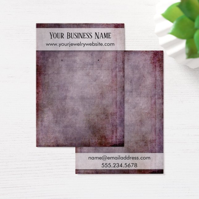 Rustic Maroon Red Earring Holder Display Cards (Desk)