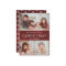 Rustic Maroon Red Winter Christmas Photo Collage