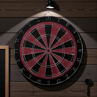 Rustic Maroon Scratched Texture Dartboard