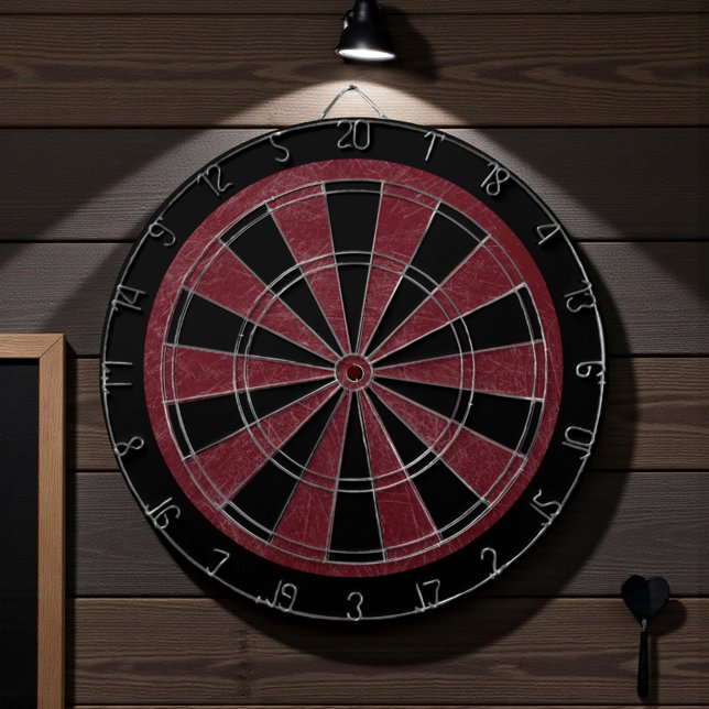Rustic Maroon Scratched Texture Dartboard (Creator Uploaded)
