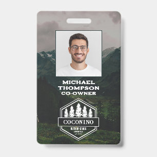 Rustic Masculine Forest Mountains Outdoors Badge
