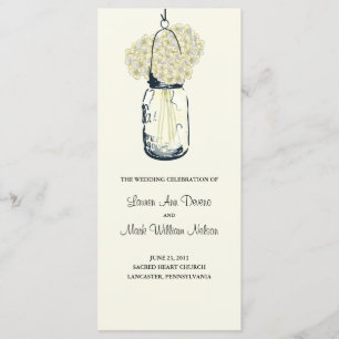 Rustic Mason Jar and Hydrangeas Program