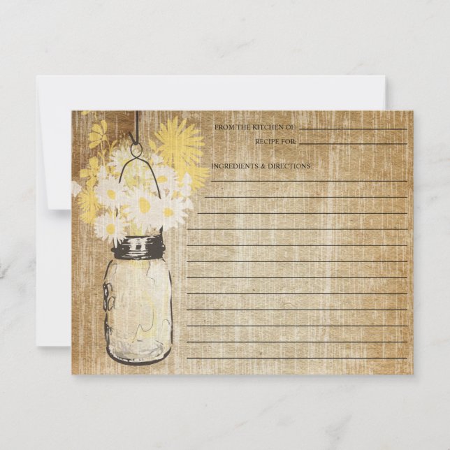 Rustic Mason Jar and Wildflowers | Recipe (Front)