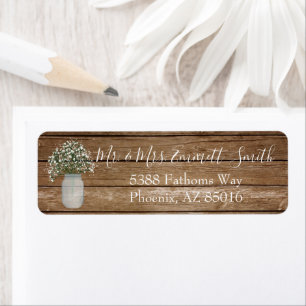 Rustic Mason Jar Babys Respiration Retourner l'adr