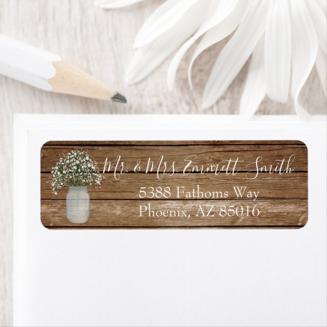 Rustic Mason Jar Babys Respiration Retourner l'adr (En situation)