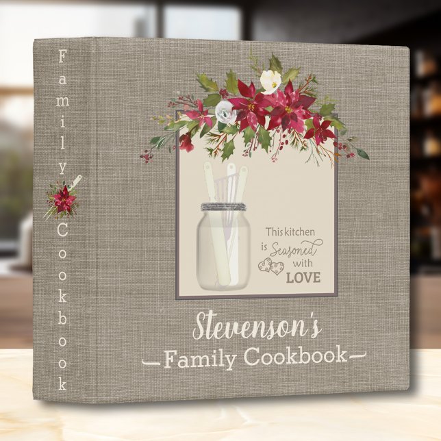 Rustic Mason Jar Cookbook Quote Binder (Creator Uploaded)