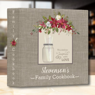 Rustic Mason Jar Cookbook Quote Binder