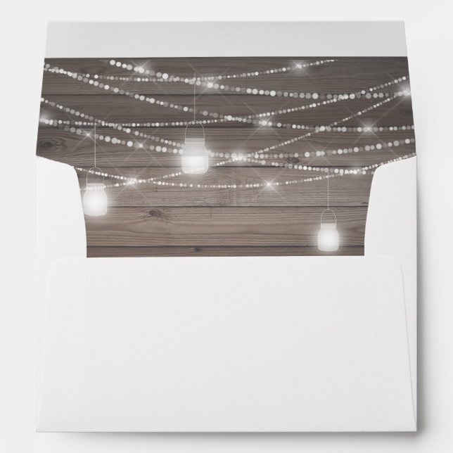 Rustic Mason Jar Envelope (Back (Bottom))