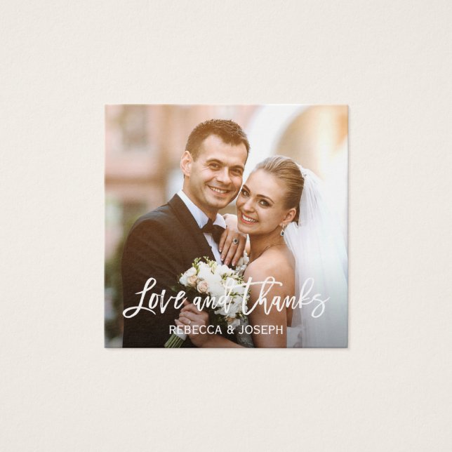 Rustic Mason Jar Lace Wedding Photo Thank You Card (Front)