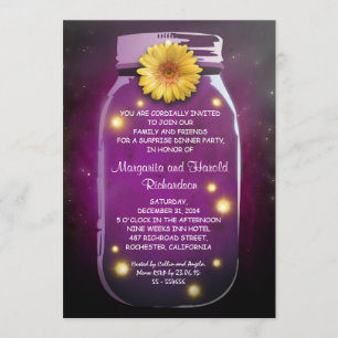Rustic Mason Jar Wedding Anniversary Invitation