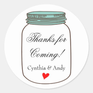 Rustic Mason Jars Favoriser Stickers   Autocollant