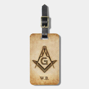 Rustic Masonic Luggage Tags   Freemason Gifts