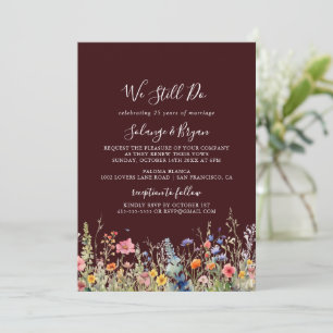 Rustic Meadow Botanical We Still Do Vow Renewal Invitation