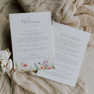 Rustic Meadow Botanical Wedding Welcome Letter