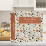 Rustic Meadow Wildflowers Family Recipes Binder<br><div class="desc">This simple design adds style and grace to your kitchen, with its rust, sage green, purple, yellow and cream meadow flowers and butterflies pattern. Gather your favourite family recipes and add your family memories to make this a cherished keepsake. Add a name to personalize it. Makes a great bridal shower,...</div>
