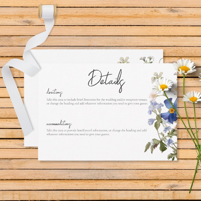 Rustic Meadow Wildflowers Purple Watercolor Enclosure Card (Creator Uploaded)