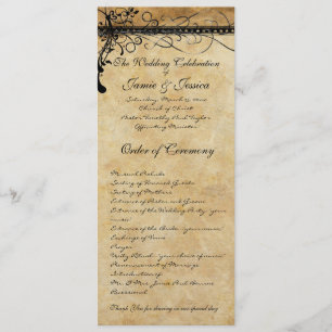 Rustic Medieval Renaissance Swirls Wedding  Program