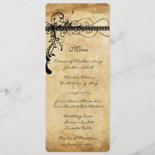 Rustic Medieval Renaissance Wedding Menu
