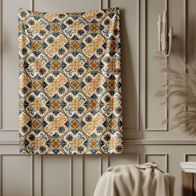 Rustic Mediterranean Blanket Warm Earthy Tones (Rustic Mediterranean Blanket Warm Earthy Tones)