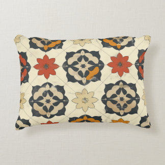Rustic Mediterranean Tile Accent Pillow