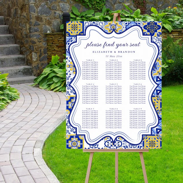 Rustic Mediterranean Tile Wedding with Lemons Poster (Creator Uploaded)