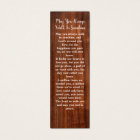 Rustic Memorial 3 Photo Funeral Poem Bookmark