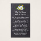 Rustic Memorial Floral Photo Funeral Prayer Card