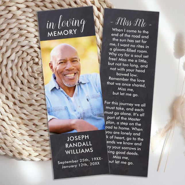 Rustic Memorial Prayer Card Poem Funeral Bookmark (Creator Uploaded)