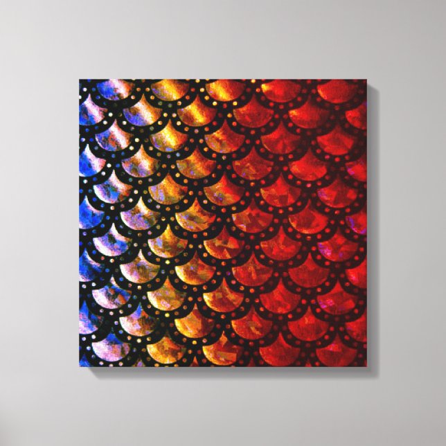 Rustic Mermaid Scales  Canvas Print (Front)