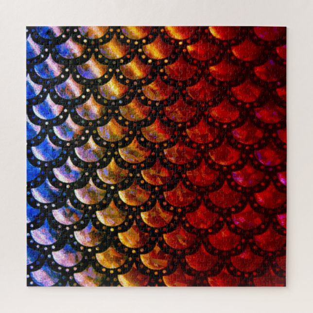 Rustic Mermaid Scales   Jigsaw Puzzle (Vertical)