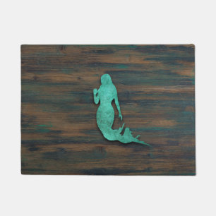 Rustic Mermaid (Teal) Doormat