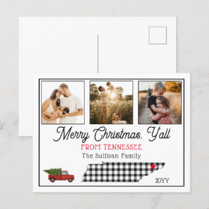 Rustic Merry Christmas EastTennessee Photo Holiday Postcard