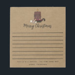 Rustic Merry Christmas Grubby Candle Notepad<br><div class="desc">Rustic Merry Christmas Grubby Candle Notepad - Custom notepads feature a primitive grubby candle surrounded by reships and primitive stars. T Merry Christmas (editable) is at the top in a handwritten style font. Makes such a lovely gift in a mug wrapped up in cellophane and tied with a raphia bow...</div>