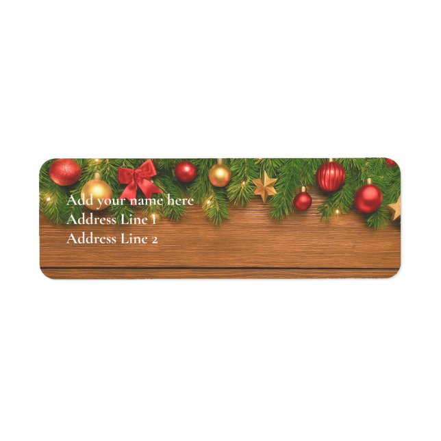 Rustic Merry Christmas Label – Customizable (Front)