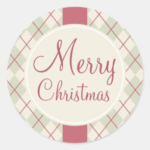 Rustic Merry Christmas Stickers