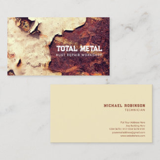 Rustic Metal Background Business Card