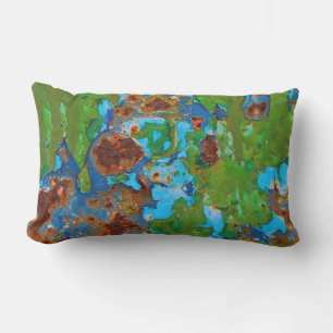 Rustic Metal Peeling Paint Grunge Vintage Outside Outdoor Pillow