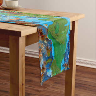 Rustic Metal Peeling Paint Vintage Grunge - cotton Short Table Runner