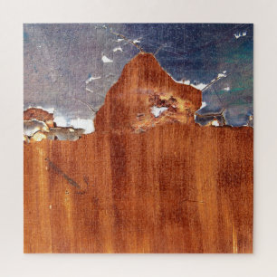 Rustic Metal: Vintage Iron Texture. Jigsaw Puzzle