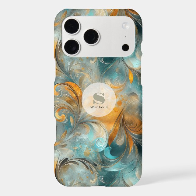 Rustic Metallic Paisley Abstract -Vintage-Inspired (Back)