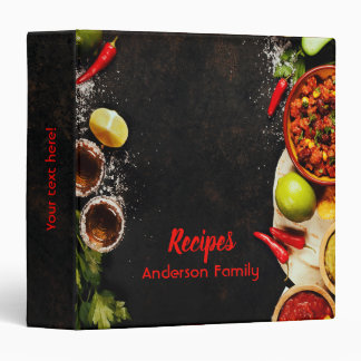 Rustic Mexican style recipe cookbook binder