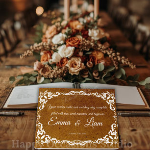 Rustic Mexican Wedding Guest Book 