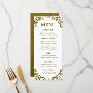Rustic Mexican Wedding Menu Card