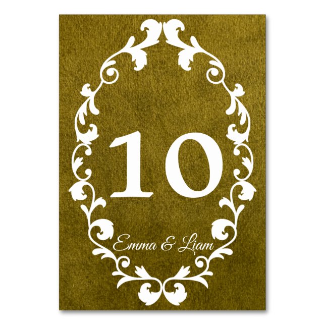 Rustic Mexican Wedding Table Number Card (Front)