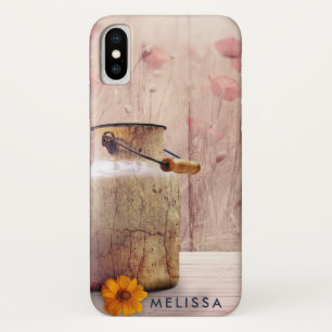 Rustic Milk Can Country Style on Wood Case-Mate iPhone Case