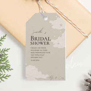 Rustic minimal cloud baby shower Thankyou Gift Tags