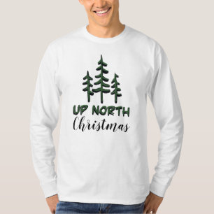 Rustic minimal pine tree holiday fun T-Shirt