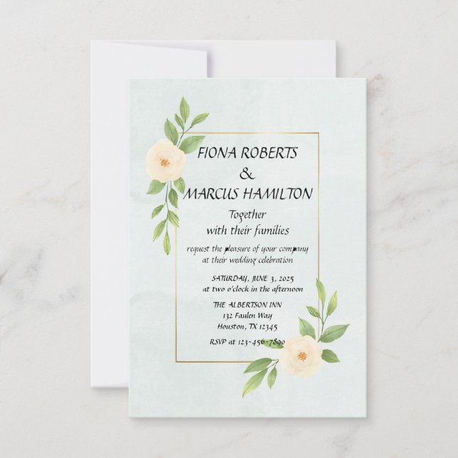 Rustic Minimalist Elegant RSVP Card (Front)